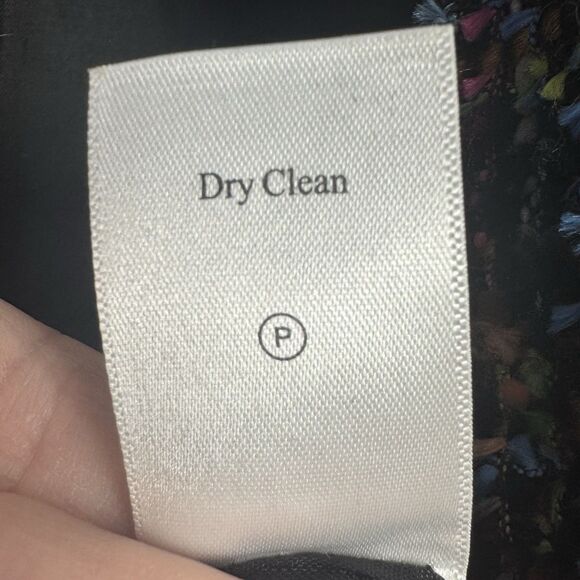 Coldwater Tweed Military Jacket Blazer Size 16 Black Full Zip Preppy Work Modest - Picture 6 of 7